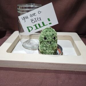 Crocheted Emotional Support Gherkin